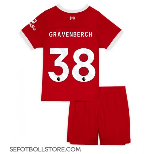 Liverpool Ryan Gravenberch #38 Replika babykläder Hemmaställ Barn 2023-24 Kortärmad (+ korta byxor)
